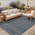 thumbnail image 2 of DEORAB Outdoor Rug 5'x 8' Polypropylene Surface Washable UV-Resistant Carpet Patio Deck Porch，Grey, 2 of 12