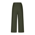 thumbnail image 6 of Olyvenn High Waisted Wide Leg Pants for Women Chino Business Casual Work Office Fashion Cropped Pant Trousers with Pockets Green XL, 6 of 9