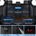 thumbnail image 4 of HQBQBUG Black Seat Covers Full Set for Honda Civic 2003-2025 2026 2026, Full Coverage Leather Car Seat Cushion Cover Double/Crew Cab Comfortable Anti-Slip Car Seat Protector(Black,5 Seats), 4 of 10