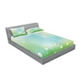 thumbnail image 2 of Ambesonne Floral Fitted Sheet & Pillow Sham Set, Spring Nature Field, Queen, Green Blue, 2 of 2