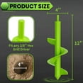 thumbnail image 7 of 4"x12" Auger Drill Bit for Planting and Digging Holes, Garden Plant Flower Bulb Rapid Bulb Planter Earth Auger Bit Post or Umbrella Hole Digger for 3/8" Hex Drive Drill, 7 of 7