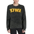 thumbnail image 3 of Women's Pressbox Black Iowa Hawkeyes Comfy Cord Vintage Wash Basic Arch Pullover Sweatshirt, 3 of 3