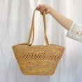 thumbnail image 4 of CoCopeaunt Fashion Straw Shoulder Bag for Women Vintage Lace Large Lightweight Totes Hobo Bag Satchel Beach Travel Shop, 4 of 4