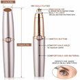 thumbnail image 2 of CHOK Eyebrow Epilator  Eyebrow Hair Remover for Women  Battery Operated Electric Eyebrow Trimmer and Shaper for Smooth Trimming  Rose Gold Eyebrow Razors, 2 of 7