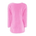 thumbnail image 2 of Duoif Sweaters for Women Trendy Womens Casual Solid Long Sleeve Jumper Sweaters Blouse Women's Sweaters Womens Tops Hot Pink M, 2 of 5