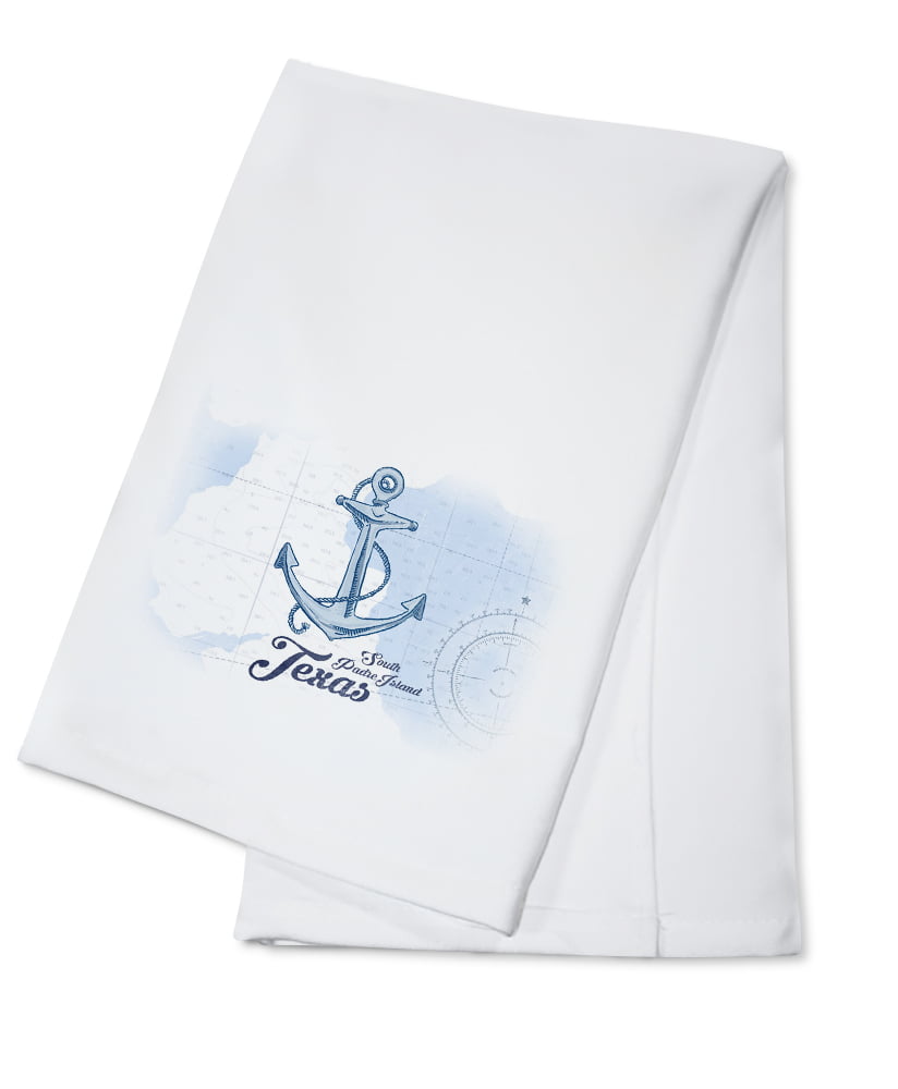 South Padre Island, Texas - Anchor - Blue - Coastal Icon - Lantern Press  Artwork (100% Cotton Kitchen Towel) - Walmart.com