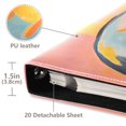 thumbnail image 3 of FORMRS 3 Ring Photo Album 4"x6" Self Adhesive Large Capacity PU Leather Cover, Goldfish, 3 of 8