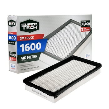 SuperTech 1600 Engine Air Filter, Replacement Filter for GM or GM Truck
