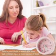 thumbnail image 3 of Kids Students Non Ticking Alarm Clock with Night Light Clock Bedroom Analog Cute Drawing Battery Powered, 3 of 5
