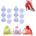 thumbnail image 1 of 12 Pares De Protectores De Tacón Alto, Tapas De Tacón De Aguja Transparentes, 3 Tamaños De Puntas De Tacón Alto Transparentes, Perfecto para Césped, Bodas, Ocasiones Formales, 1 of 5