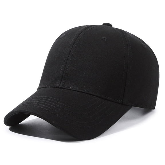 Baseball Cap for Men Women Plain Adjustable Classic Fit Running Workouts and Outdoor Activities Big Head Cap Dad Cap Golf Dad Hat Black One Size