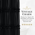 thumbnail image 3 of Seasonwood Ruffle Shower Curtain,Black Tiered Fabric Bathroom Curtain for Farmhouse Decor,72 x 72 Inch, 3 of 9