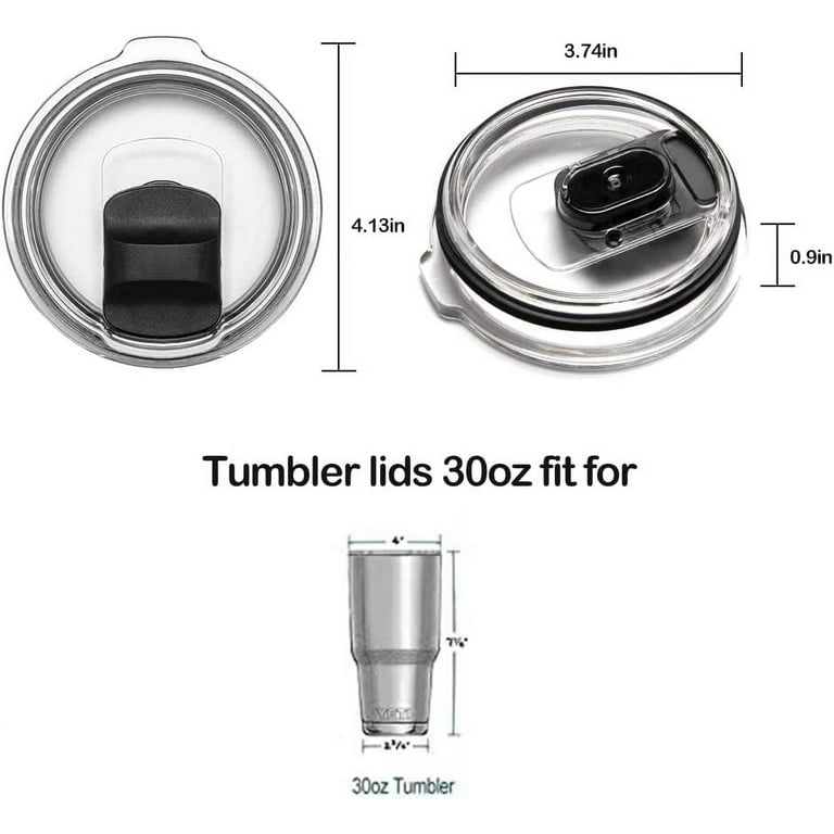 Tumbler Lid, Flat Bottom Cup Cover For Rambler And Lowball