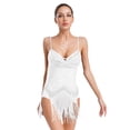 thumbnail image 1 of Jizyo Robe de Danse Latine Salsa pour Femmes Bretelles Spaghetti Robe de Danse Costume de Danse de Salon Blanc TTG, 1 of 6