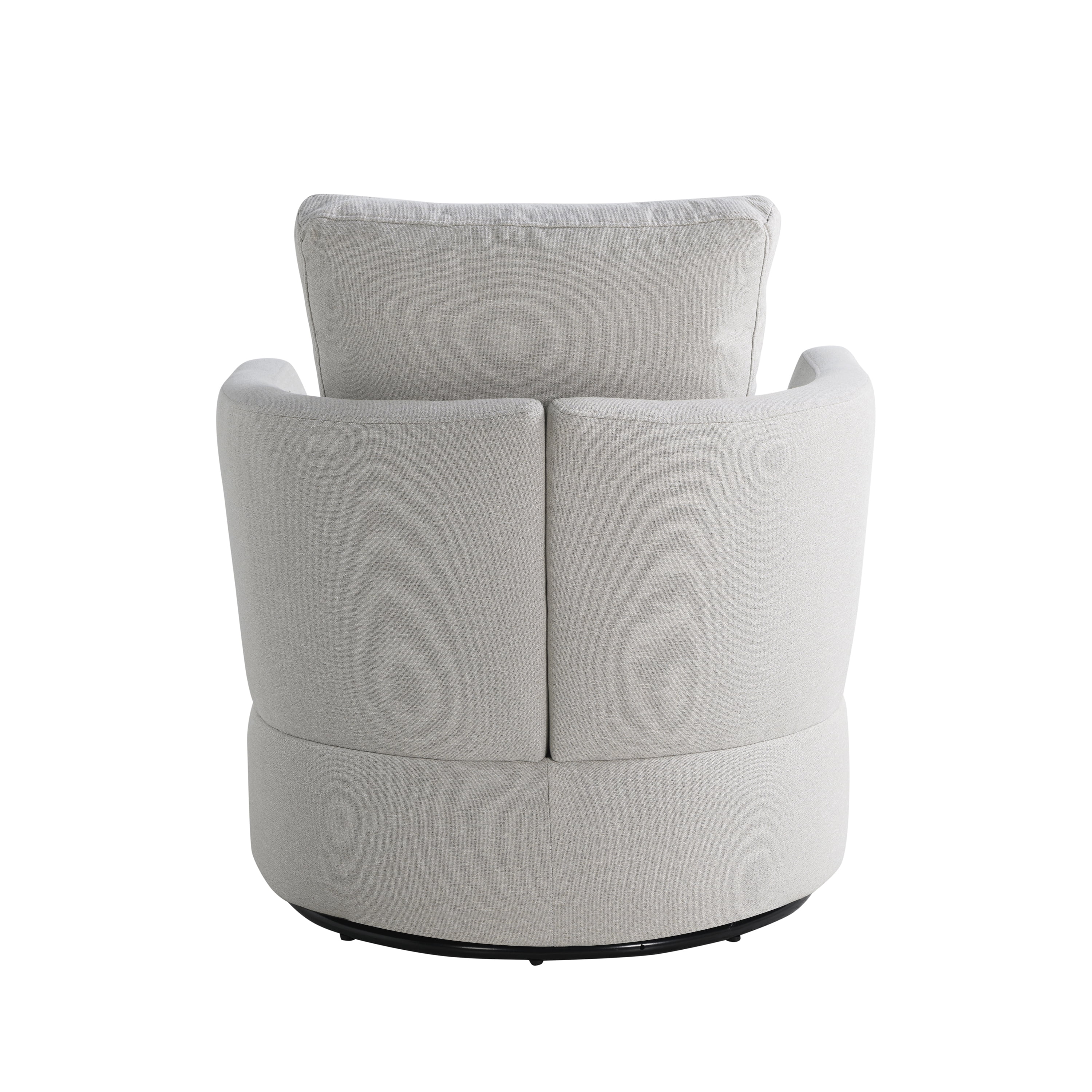 Studio Living Everest Modern Swivel Accent Chair, Ivory Fabric