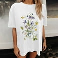 thumbnail image 7 of Drses Wildflowers Shirt for Women Oversized Floral Loose T Shirts Graphic Tees Flower Plant Shirts Womens Tops, 7 of 7