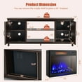 thumbnail image 2 of Gymax 59'' Fireplace TV Stand W/ 25'' 1350W Electric Fireplace Heater Coffee, 2 of 10