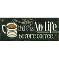 thumbnail image 2 of Pela Studio 32x15 Black Ornate Wood Framed with Double Matting Museum Art Print Titled - Funny Coffee II, 2 of 4