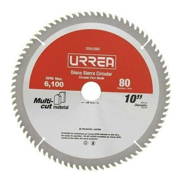 Disco Sierra Circular Urrea 10 80 Dientes