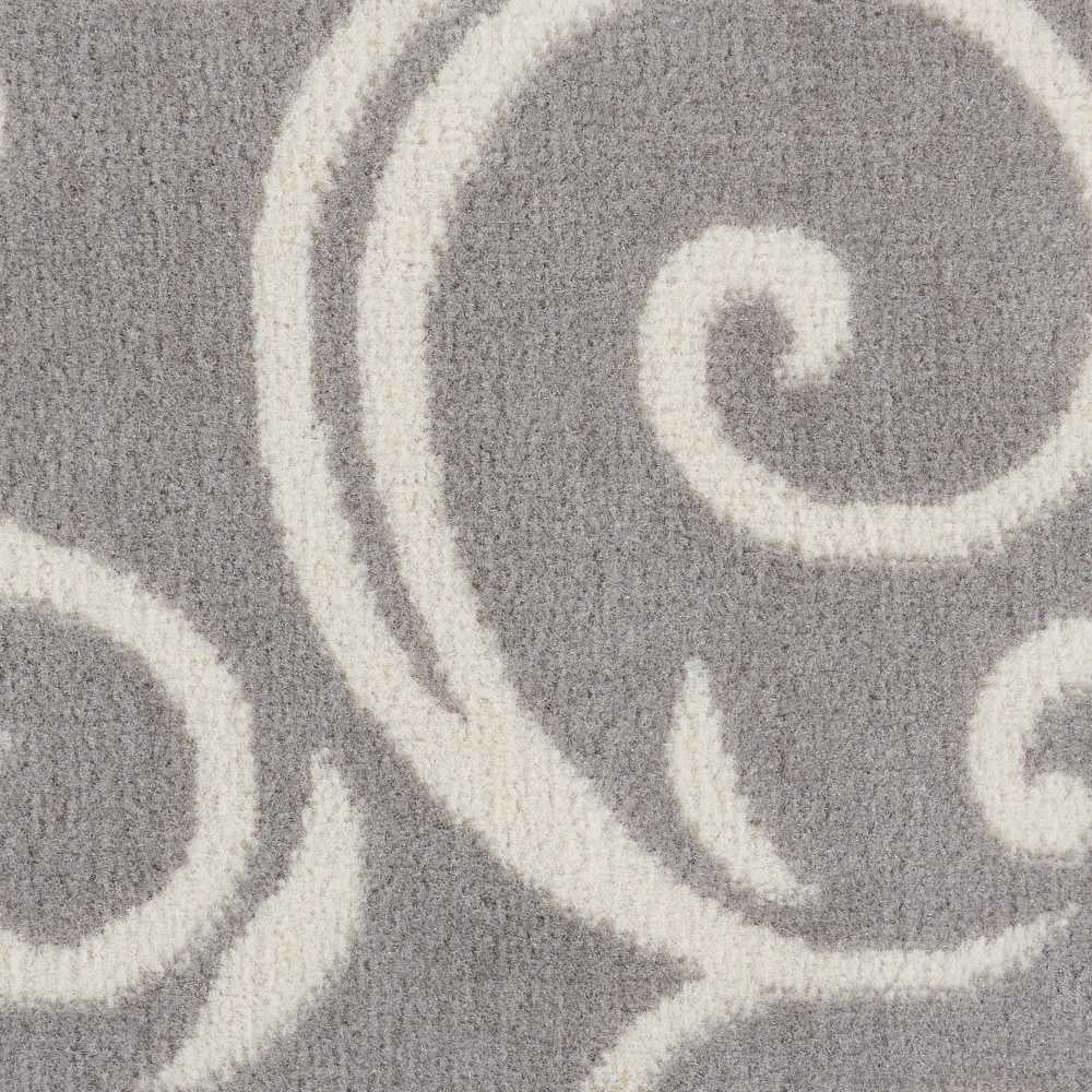 Eclectic Essentials Gray Bohemian Botanical Area Rug