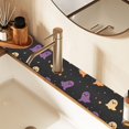 thumbnail image 2 of Yayeee Faucet Mat for Kitchen Sink 14.7" Diatomite Long Splash Guard Pad, Black Halloween Ghosts, 2 of 7