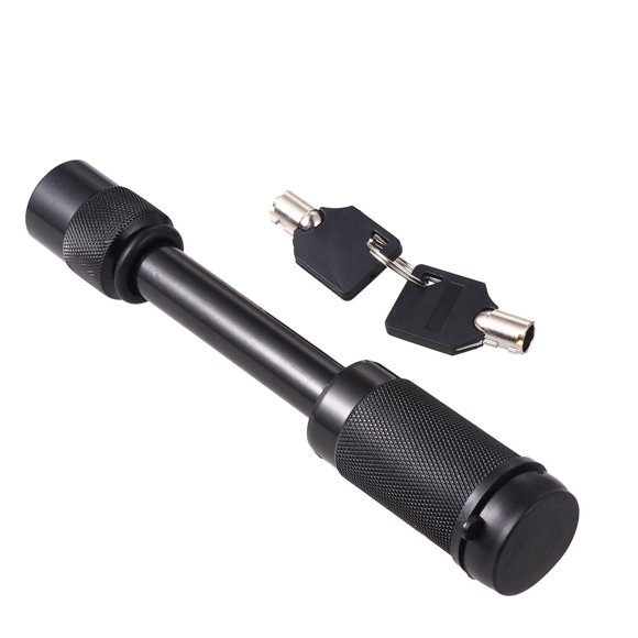 Anti-theft Latch Lock Locking Pin Key Coated Dual Receiver Locking Hitch Pin Black
