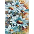 thumbnail image 2 of Well Woven Bliss Blue & Green Modern Floral 8x10 (7'10" x 9'10") Area Rug, 2 of 6