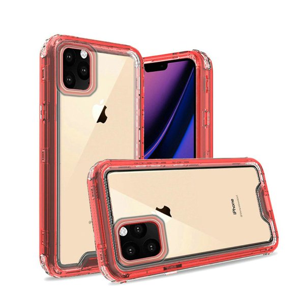 For Apple Iphone 11 Pro Xi 5.8 Premium Transparent Hybrid Case Cover - Clearred
