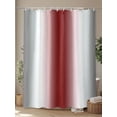 thumbnail image 4 of Fsddascl Gray Red Shower Curtain Set - Standard 72" x 72" Washable Bathtub Curtain with 12 Hooks, Modern Gradient Geometric Waterproof Fabric Stall Shower Curtains for Bathroom/Bathtub Décor, 4 of 6