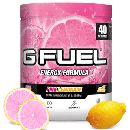 (2 pack) G Fuel Elite Energy and Endurance Tub, Pink Lemonade, 40 Servings