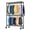 Black, variant on Leumius 3 Tiers Heavy Duty Rolling Garment Rack, Adjustable Wire Shelving Clothes Rack with 2 Rods and Side Hooks,Storage Closet Clothing Rack with Wheels for Laundry Room Bedroom Cloakroom Chrome