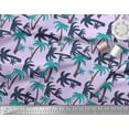 thumbnail image 2 of Soimoi Purple Moss Georgette Fabric Palm Tree Printed Craft Fabric by the Yard 42 Inch Wide, 2 of 3
