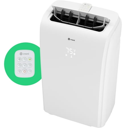 

Vremi 6 250 BTU Portable Air Conditioner for Rooms up to 250 Square Feet - Powerful AC Unit with Cooling Fan Wheels Reusable Filter Auto Shut Off and LED Display