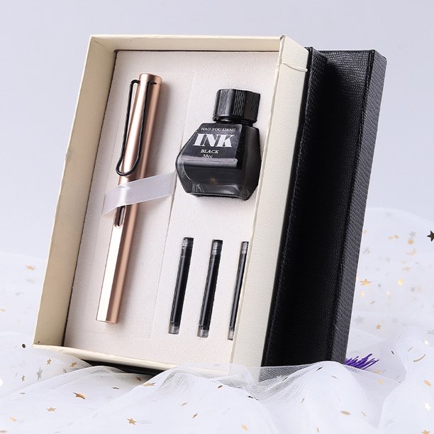 Estuche de regalo con tinta de metal para bolígrafo, regalo de empresa, láser, multifuncional, duradero