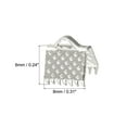 thumbnail image 2 of Uxcell Ribbon Crimp Clamp Ends, 8mm Bookmark Pinch Cord End Clasps for DIY Silver Tone 100Pack, 2 of 6