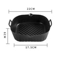thumbnail image 3 of Olla De Freidora De Aire De Silicona Air Fryer - Olla de silicona reutilizable antiadherente para hornear en familia (negro cuadrado), 3 of 6