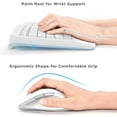 thumbnail image 3 of Ergonomic Keyboard and Mouse Combo, Full Size Cordless Computer Keyboard with Palm Wrist Rest Ergonomic Mouse - White, 3 of 5