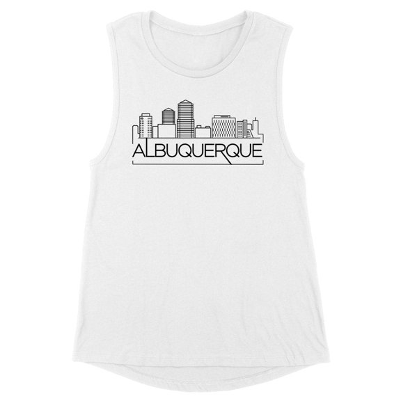Skyline Albuquerque Women's Muscle Tank Large White
