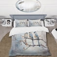 thumbnail image 2 of Designart "Birds on the Brink of Flight II" Animals Bedding Covert Set - Bird Blue Children's Art Bed Set With 2 Shams, 2 of 6