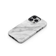 thumbnail image 3 of DesignSkinz Scratch-Resistant Hard Slim Case Compatible with iPhone 16 (Compatible with MagSafe) - White Marble Surface, 3 of 9