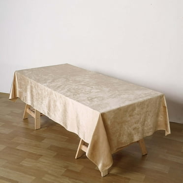 Efavormart Premium Velvet Champagne 60" x 102" Rectangle Tablecloth For Wedding Party Events