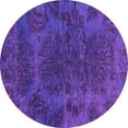 thumbnail image 1 of Ahgly Company Indoor Round Abstract Purple Modern Area Rugs, 8' Round, 1 of 1