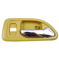 PT Auto Warehouse HO-2579MEFR2 - Inner Interior Inside Door Handle, Beige/Tan Housing with Chrome Lever - without Power Window Switch Hole, 4-Door Sedan, Passenger Side Front