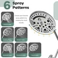 thumbnail image 2 of Shower Head ” High Pressure Rain/Hand Shower Combo with ” Extension Arm Function Hand Shower LeakProof Shower Head with Holder/Shower Hose Height/Angle Adjustable(” Chrome Pla, 2 of 7