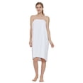 thumbnail image 5 of Toptie Women's Cotton Terry Spa Shower Bath Towel Wrap-White-S/M, 5 of 6
