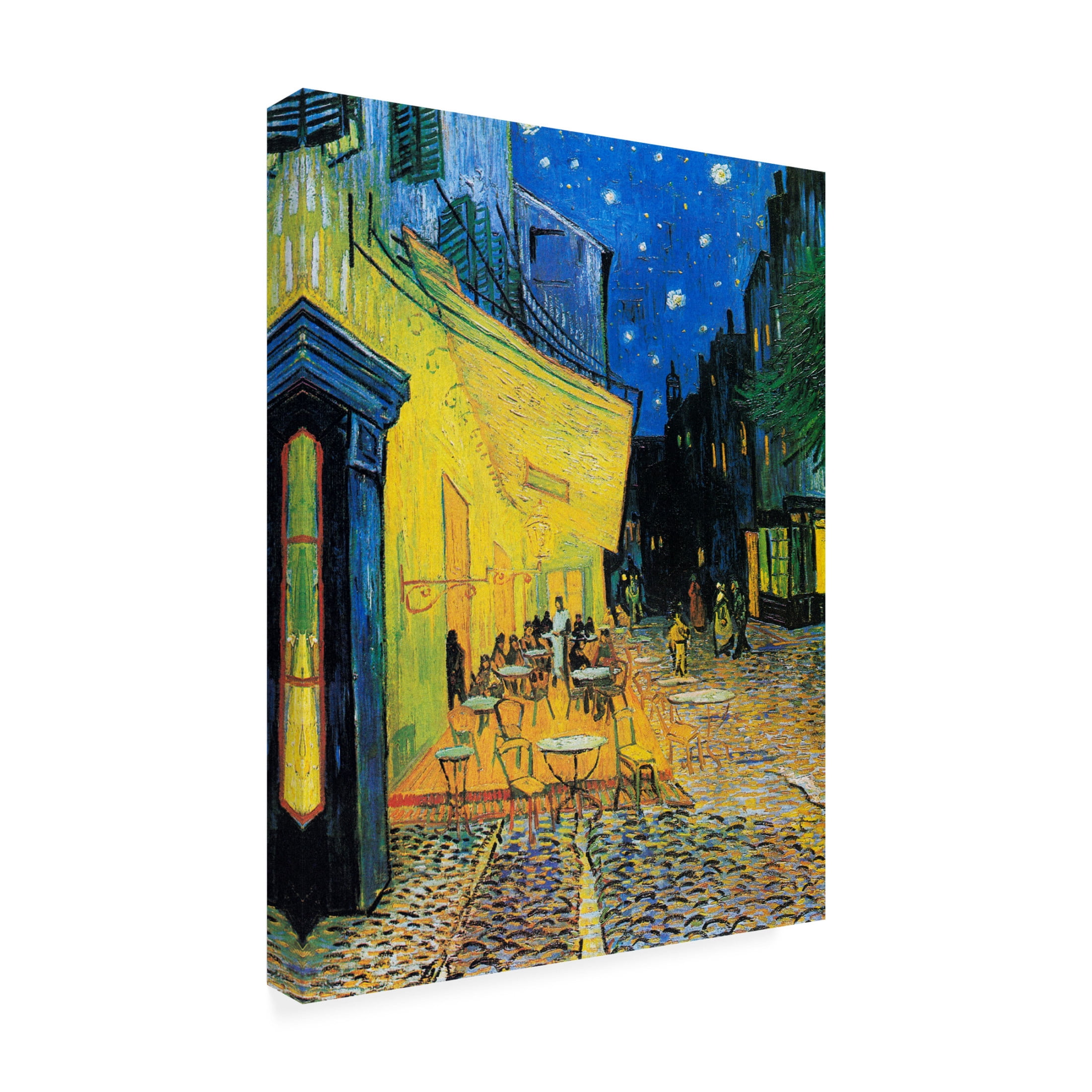 Trademark Fine Art Pictufy  CafAc Terrace At Night Canvas Wall Art