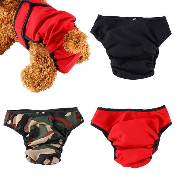 SPRING PARK Dog Diapers Washable Female Dog Diapers Wraps, Pet Female Dog Physiological Pants Diaper Underwear Washable Sanitary Panties Reusable Waterproof