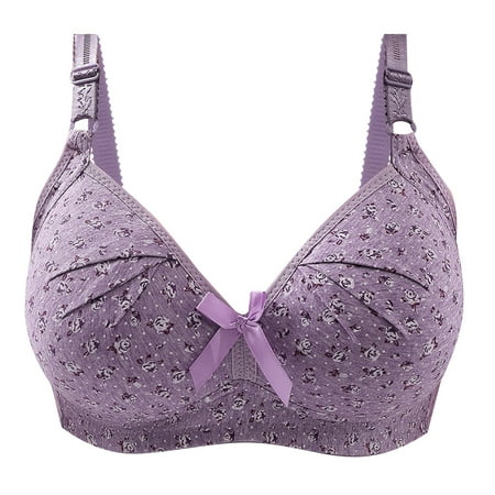 eileial Women s Plus Size Wireless Bra Full Cup Lift Bras for Women No Underwire Push Up Shaping Wire Free Everyday Bra Purple XXXXL