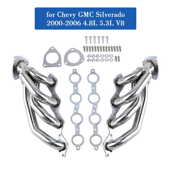 Stainless Steel Manifold Header for 2000-2006 GMC Avalanche Silverado 4.8L 5.3L V8