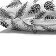 thumbnail image 4 of Evergreen Pet Bed, Monochrome Style Pine Cones and Fir Branches Scattered Christmas Vibes, Resistant Pad for Dogs and Cats Cushion with Removable Cover, 24" x 39", Charcoal Grey White, by Ambesonne, 4 of 4